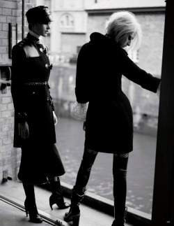 inspirationgallery:  Ashleigh Good &amp; Saskia De Brauw by Karl Lagerfeld. Vogue Germany July 2013 
