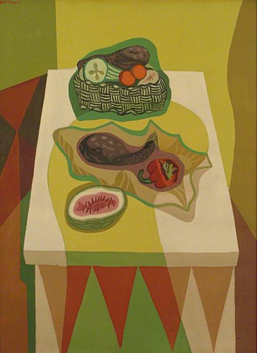 Robert MacBryde, A Vegetable Still Life (?) oil on canvas