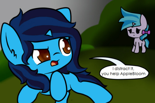 asklittleapplebloom:HARDCORE MODE ON! (with @askwintergraphite and @askaponywithbraces)x3