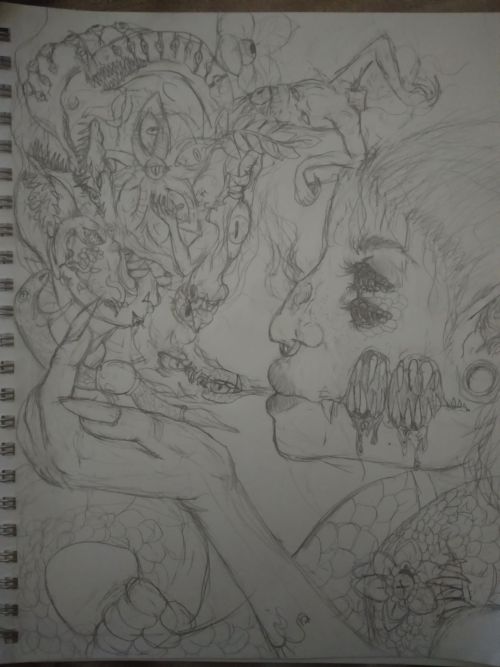 I Got A Little Lazy In Some Parts But Here. Ms. Stillietto Smoking A Snake Pipe Of Nightmares.