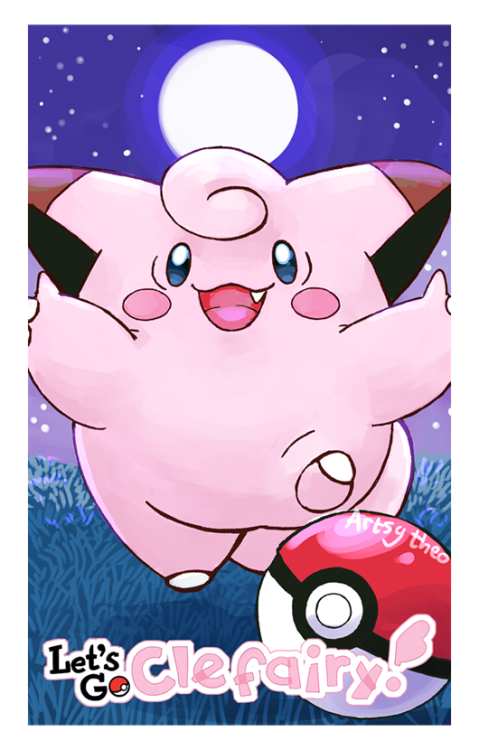 artsy-theo: Continuing to explore the Clefairy mascot what-if scenario with Let’s Go Clefairy!
