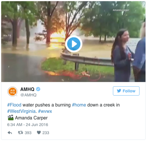 bitchy-witch-of-wv:think-progress:At Least Four Dead As West Virginia Is Hit With Devastating Floods