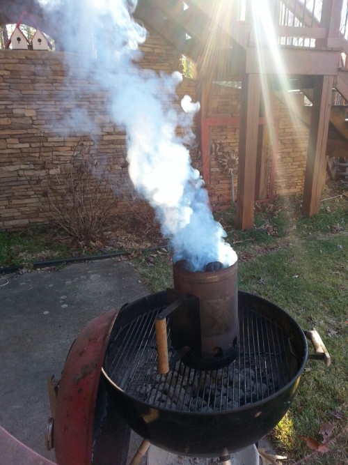 clawedrockdawg:  flintdawg:   Beautiful 27 degrees with the weber going for thanks giving pork tenderloin  Awww yeah!Next year I’m coming to your place!