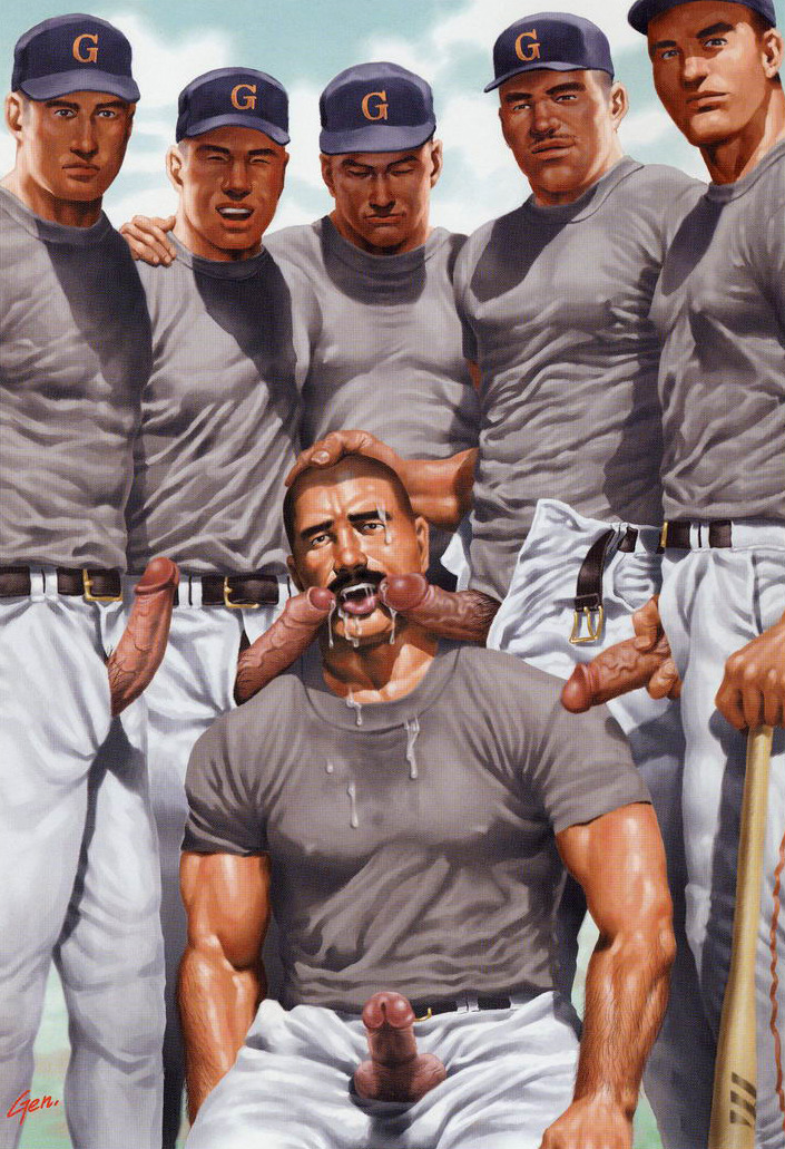 gay-erotic-art:  Two or three guys together is a lot of fun, but more can be heaven.