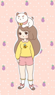 bravestwarriors:   Bee and Puppycat is my favourite thing ever  ✿   It’s ours too! What a pretty drawing of them! Bee looks ready to go out and impress Deckard. Thanks stubbledean  for submitting your amazing art. If you have your own Bee and