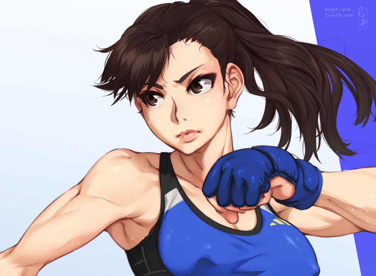 mugis-pie:  Chun Li’s fanart I made during September. Sporting the awesome sparring