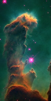 thedemon-hauntedworld:Hubble Pillar of Creation Credit: NASA/Hubble, Davide Coverta