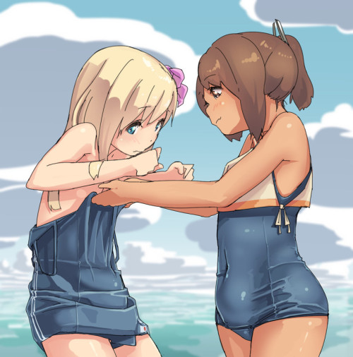 i-401 and ro-500 (kantai collection) drawn adult photos