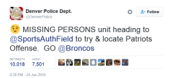 the-football-chick:  Denver PD goes trolling on twitter