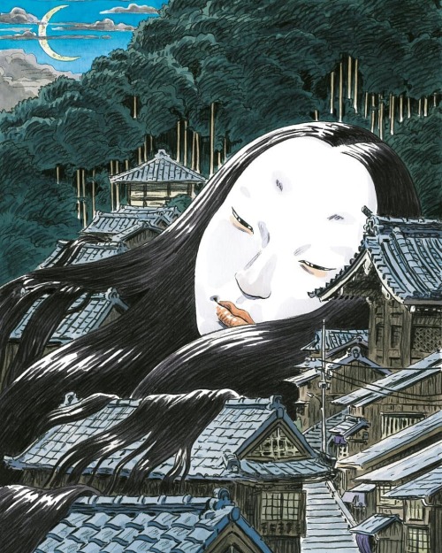 Ghosts of Kyoto - illustration(8B graphite pencil + watercolor)This illustration was commissioned by