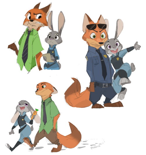 wonderfulworldofmoi: I just watched Zootopia!! These two are super fun to draw!!!!