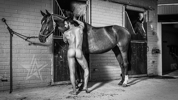 jesustoh:  French Model Jess Vill Naked on Horse Photographed by Lionel Andre 