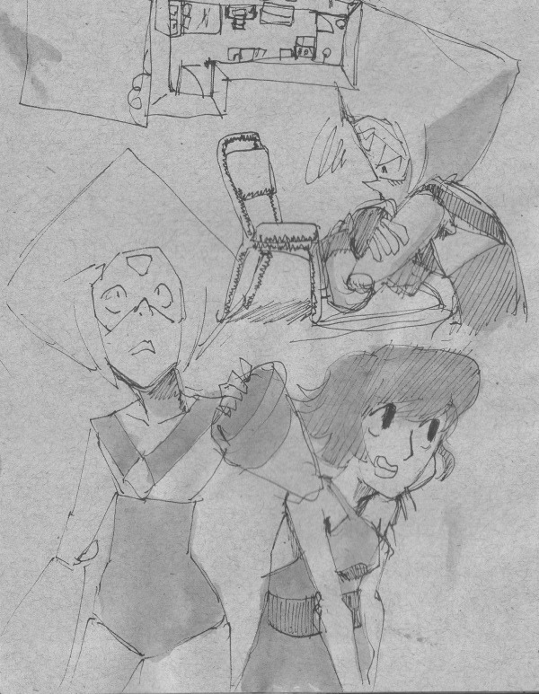 mimicartblog:i was drawing peridot at class, then i got bored so i drew some classmates