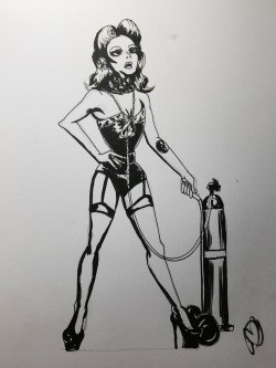 kristinamation:    Inktober Day 3 Miss Violet Chachki. She was laced up to the GODS that runway.  