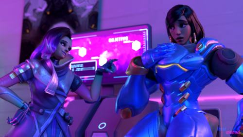 feralmonad: Tech Support (Part 1) Part 2 After a training exercise, Sombra tempts Pharah into her lair with promises of tweaks to her armor’s performance. She forgot to mention that Pharah would need to take it off, and Pharah wasn’t wearing anything