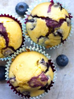 basilgenovese:  Blueberry Cornbread Muffins