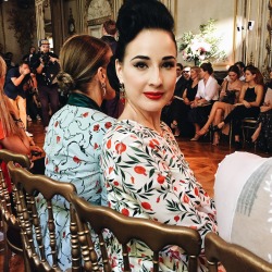 shinebythree:  Shooting a few somethings for L'Officiel Italia this Couture Week in Paris - first up, Dita Von Teese at Ulyana Sergeenko this afternoon. She says it only takes her 15 minutes to get that makeup on. ‪#‎GOALS‬