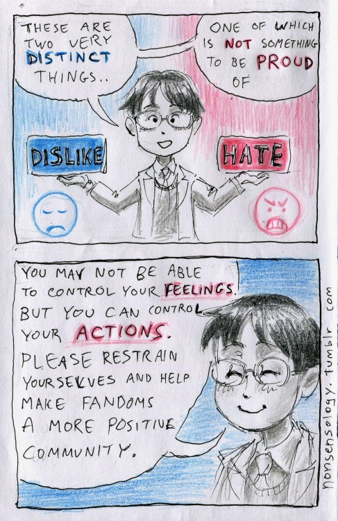 nonsensology:  There is a difference between expressing an opinion and basically complaining or insulting a character/show. 