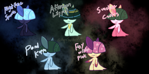 aquaspiderherself:Ralts adopts are open!! Check their status/claim them here, or you can dm me to cl