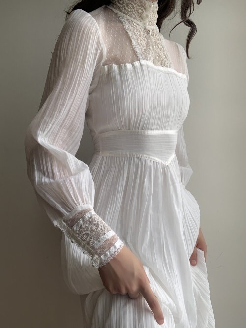 ruched:Gunne Sax1970s Prairie Dresses