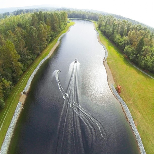 Waterskiing from a unique perspective at Broho. // #gopro #hero3 #waterskiing #skilake #washington #djiphantom @iflydji @gopro