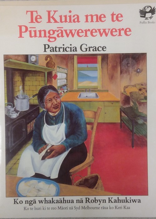 #VoicesFromTheStacks Te kuia me te pungawerewere [Kuia and the spider.] by Patricia Grace  translate