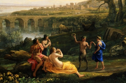 hildegardavon:Claude Lorrain (born Claude Gellée, called Le Lorrain), ca.1600-1682Satyr frolicking w