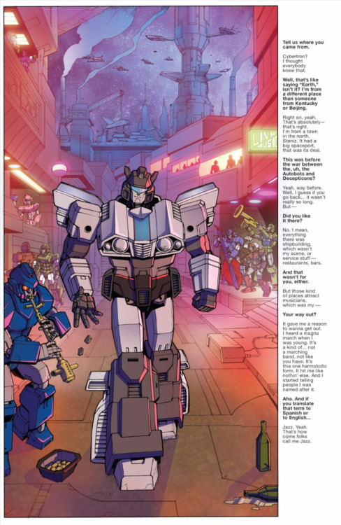 brandxspandex:There were some nice character and world-building bits for Jazz and Cybertron respecti