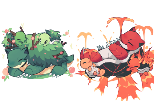 charamells:Starter type swap evolutions