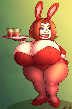 Supersheela:  Owed Commission For Versusme Of Bunny-Girl-Waitress Judeli. 