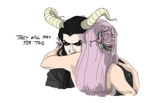 shatterstag:  slaymate:  It’s been over two weeks since mankind failed to vote for “Persephone” as a name for one of Pluto’s moons - my way of coping with the disappointment was drawing Hades’ reaction, obviously.  this is adorable 