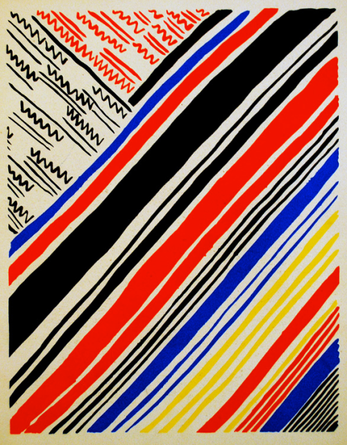 frenchcurious:Sonia Delaunay “Composition 11” c. 1930 - source The Red List.