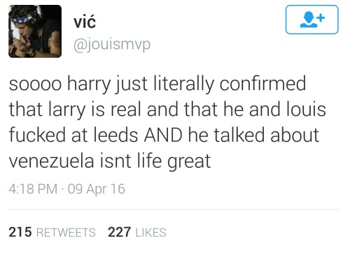 stickwithreality:  He literally DENIED Larry and didn’t remember anything about Leeds. He got 