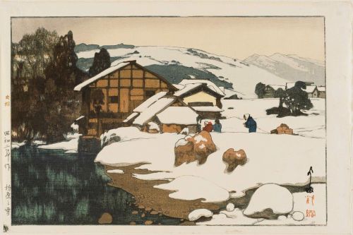nobrashfestivity: Yoshida Hiroshi, Snow at Kashiwabara (Kashiwabara no yuki), 1927