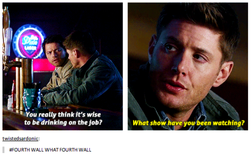 sis-tafics: frecklesrex: 5/? Favourite Supernatural Tumblr Posts The snark, the sass, my heart