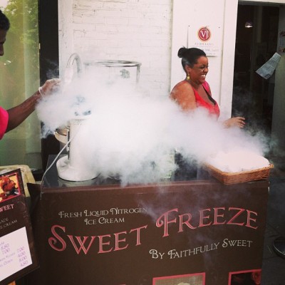 Buy some liquid nitrogen ice cream on the street at #14street? Umm, yeah ok. #igdc