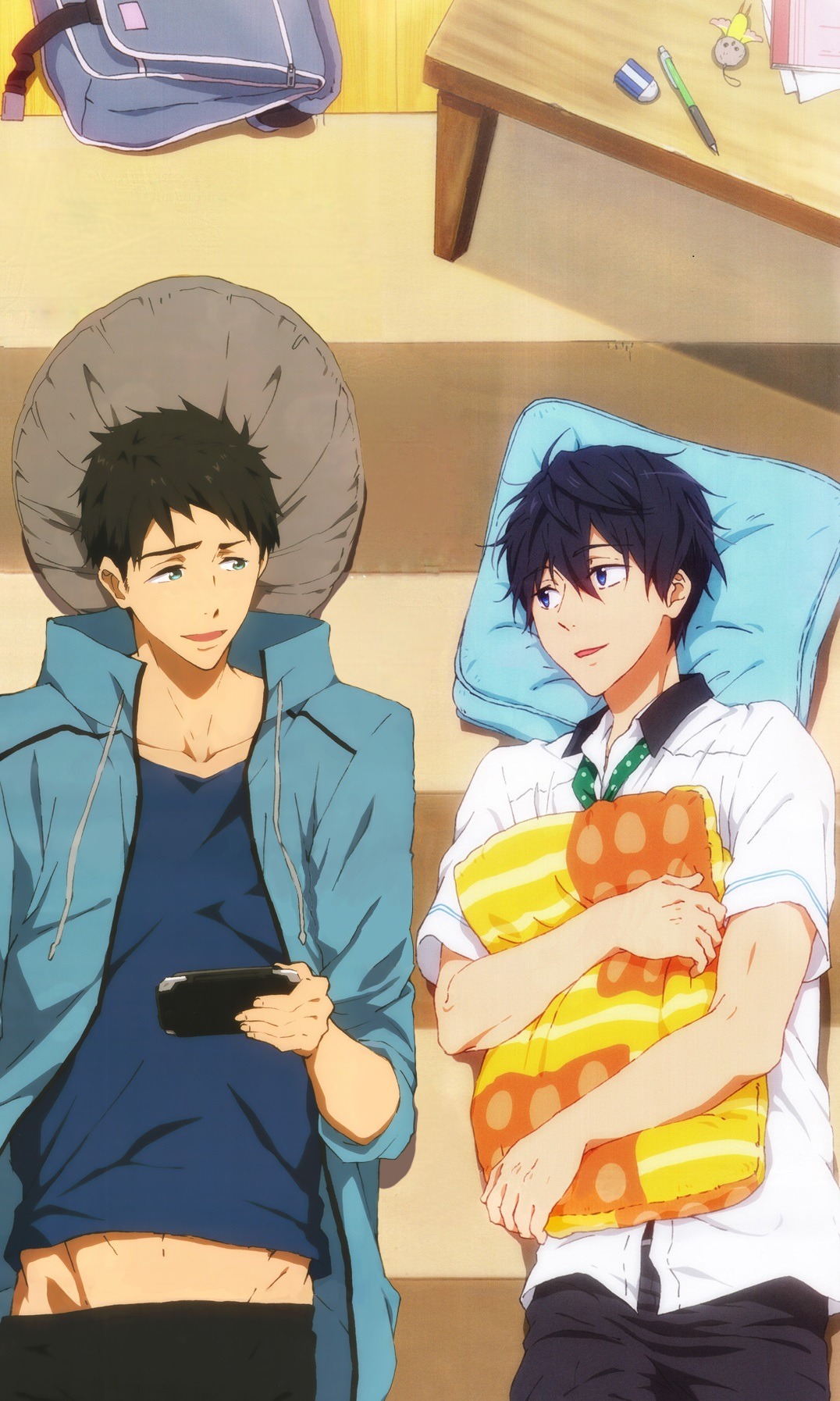 vivalawiva:  Oh right I also made a version with Haru smiling though he looks like
