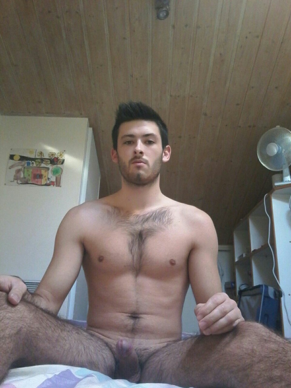 collegecock:  hairy legs and chest…mmmmmm