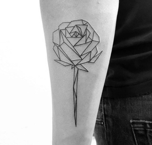 Rose and Geometric pattern by Mario Padilla : Tattoos