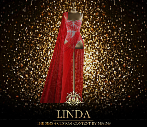 LINDA GOWN FOR THE SIMS 4ACCESS TO EXCLUSIVE CC ON MSSIMS4 PATREONDOWNLOAD ON MSSIMS PATREONDOWNLOAD