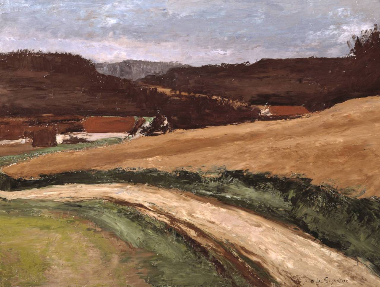 André Dunoyer de Ségonzac (Boussy-Saint-Antoine 1884 - Paris 1974) ,The farm on