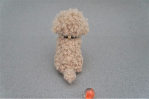  A needle felted beige poodle.  Have a great evening!