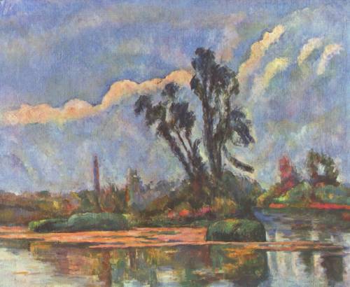 paulcezanne-art:  Bank of the Oise, 1888 Paul Cezanne