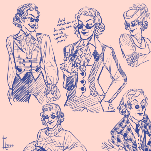 Here’s a compiled post of all Nanny Ashtoreth in Nanny Fran Fine fashion doodled I’ve done! So you c