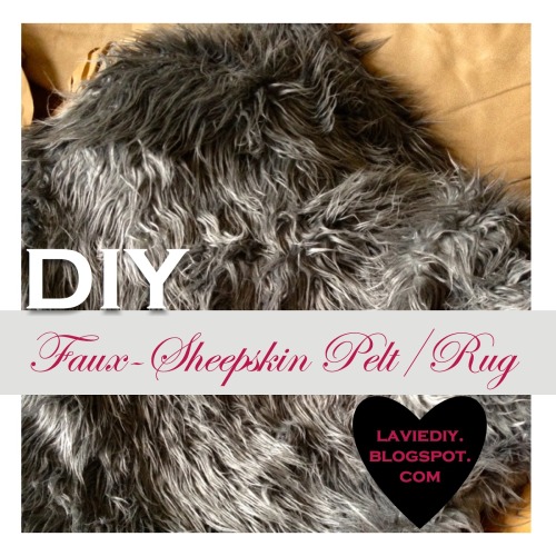 DIY Cheap and Easy $25 Faux Sheepskin Rug or Pelt Tutorial from La Vie en Rose here. Auna links the 