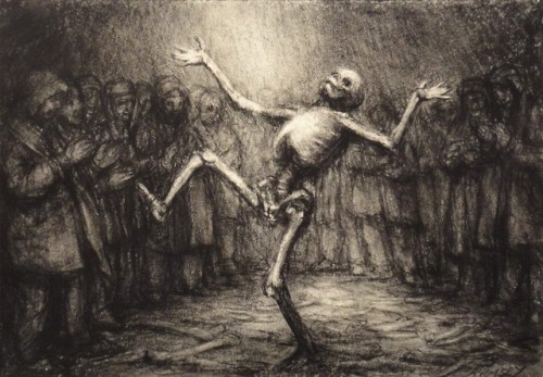 scribe4haxan:Danse Macabre Series (n.d. / pencil on paper) - Paul Rumsey