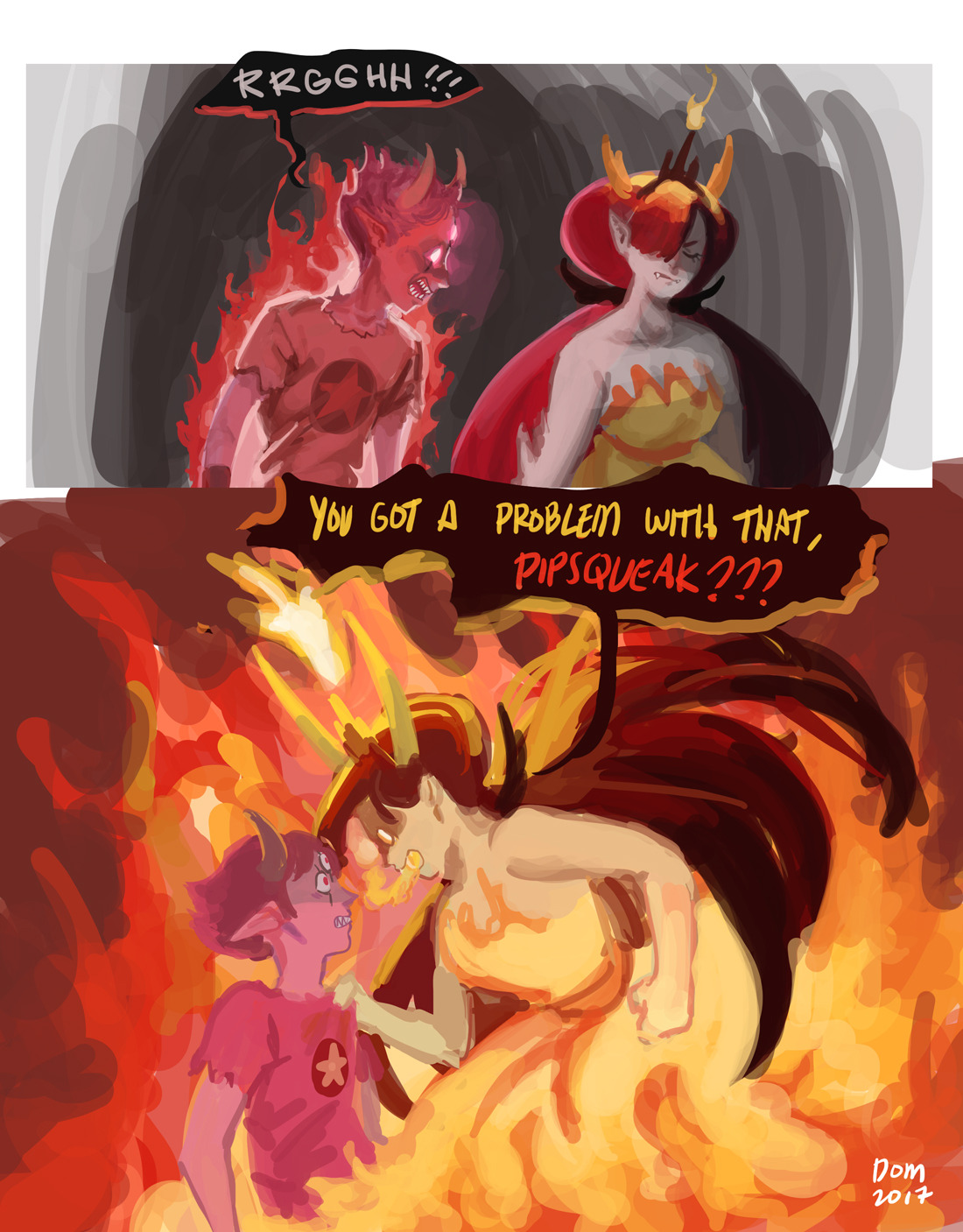 doomed-4:Headcanon/AU where Hekapoo is Tom’s older sister and is one of the few