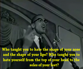 exgynocraticgrrl:   Malcolm X speech: "Who Taught You To Hate Yourself?"    May 5, 1962  in Los Angeles     In second grade when the teacher made us make pringles can models of our favorite people in history, I made a pringles can Malcolm X. My mom