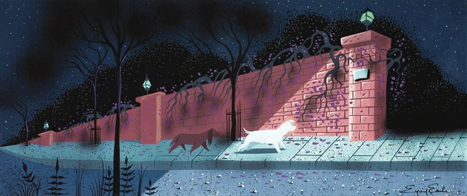 the-disney-elite:  Eyvind Earle’s concept art for Walt Disney’s  Lady and the