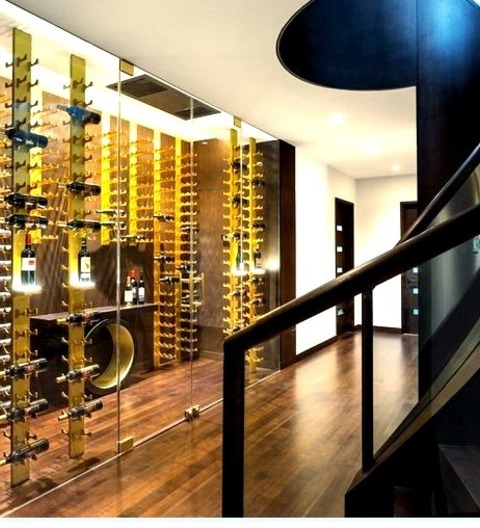 Large Wine Cellar VancouverLarge Modern Wine Cellar Design Idea With Storage Racks